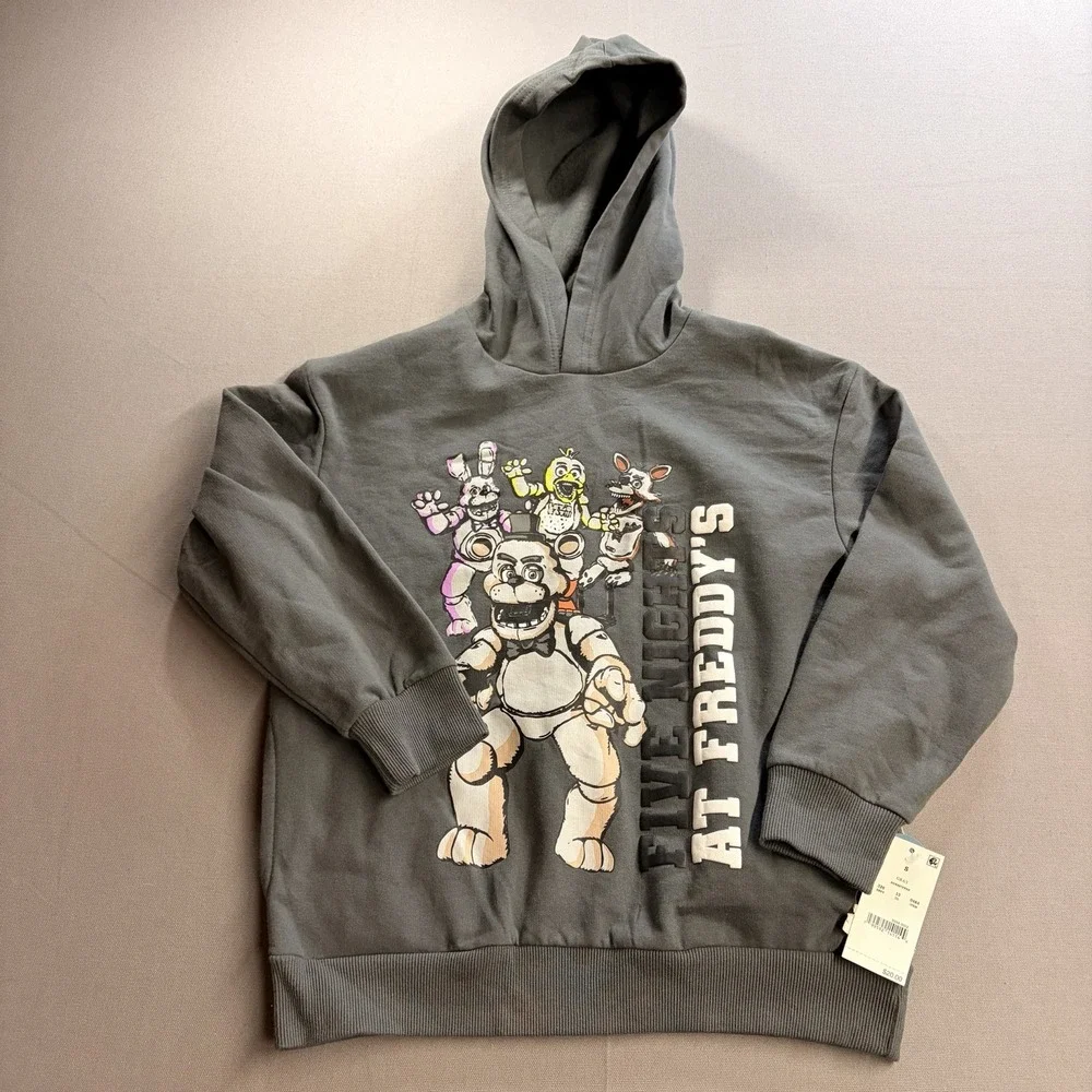 Boys' Five Nights at Freddy's Oversized Hooded Fleece Sweatshirt, Size S.